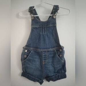 Overall jean shorts